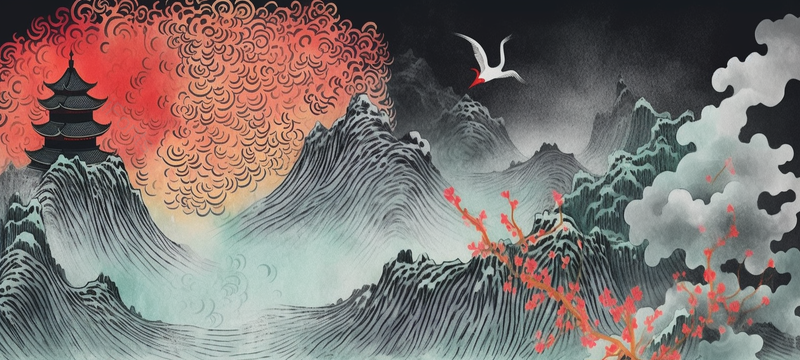 写意新中式水墨风山水背景,插画/手绘图,插画/手绘图库,插画/手绘图下载,插画/手绘